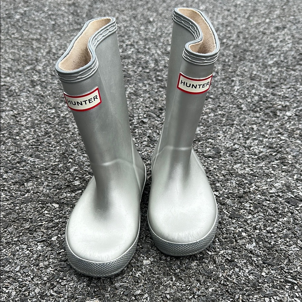 Hunter Silver Rain & Snow Boots Waterproof Reflective
